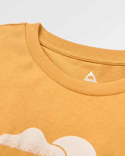 Tall Pines Women's Recycled Cotton T-shirt - Spruce Yellow - Flatlay