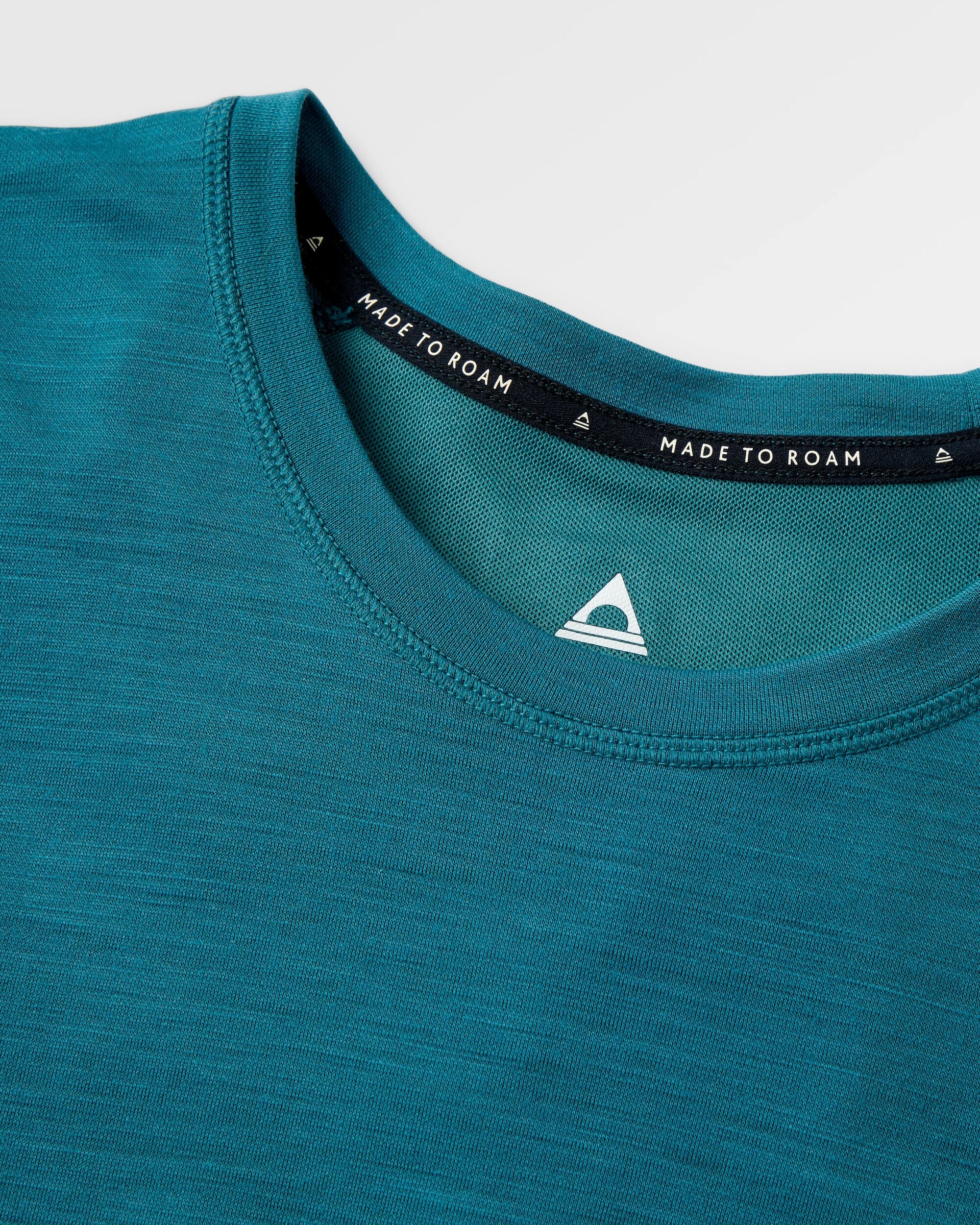 Camp Lost Lightweight Merino T-Shirt - Mediterranean - Flatlay