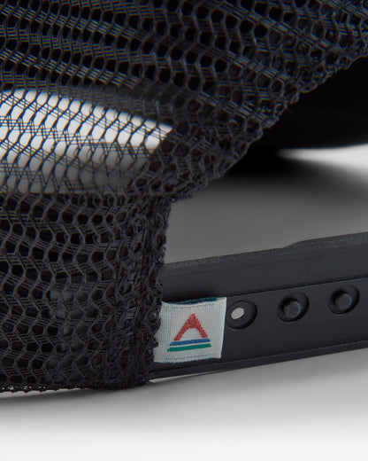 Core Organic Cotton Trucker Cap - Black/ White - Flatlay