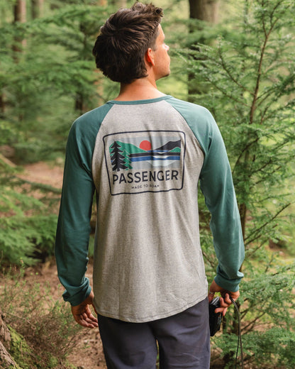 Roamer Recycled Cotton Raglan T-Shirt - Grey Marl - Lifestyle