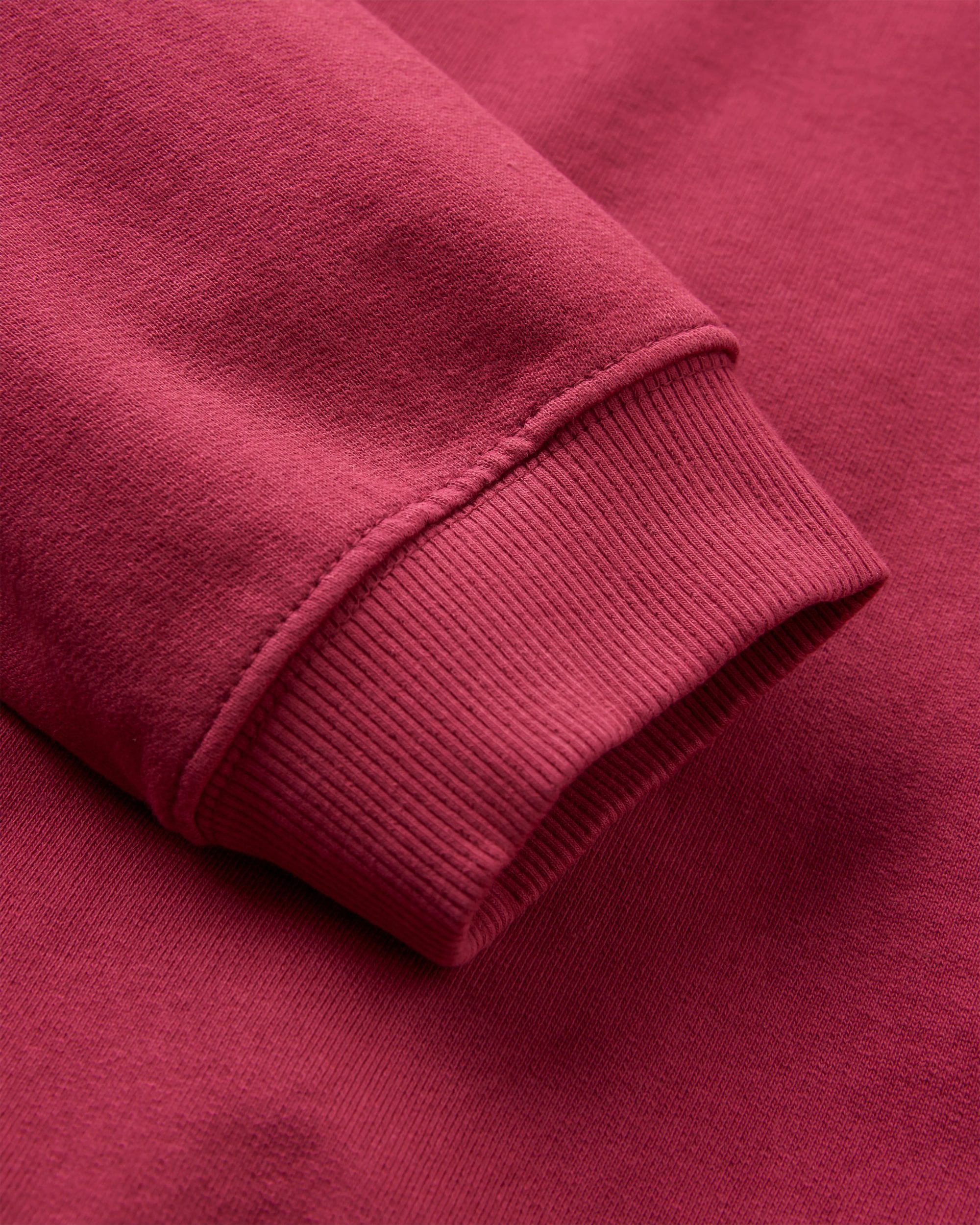 Heritage Recycled Cotton Oversized Sweatshirt - Cranberry - Flatlay