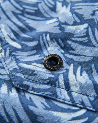 Drifter NetPlus® Beach Linerless Short - Waves Dark Denim - Flatlay