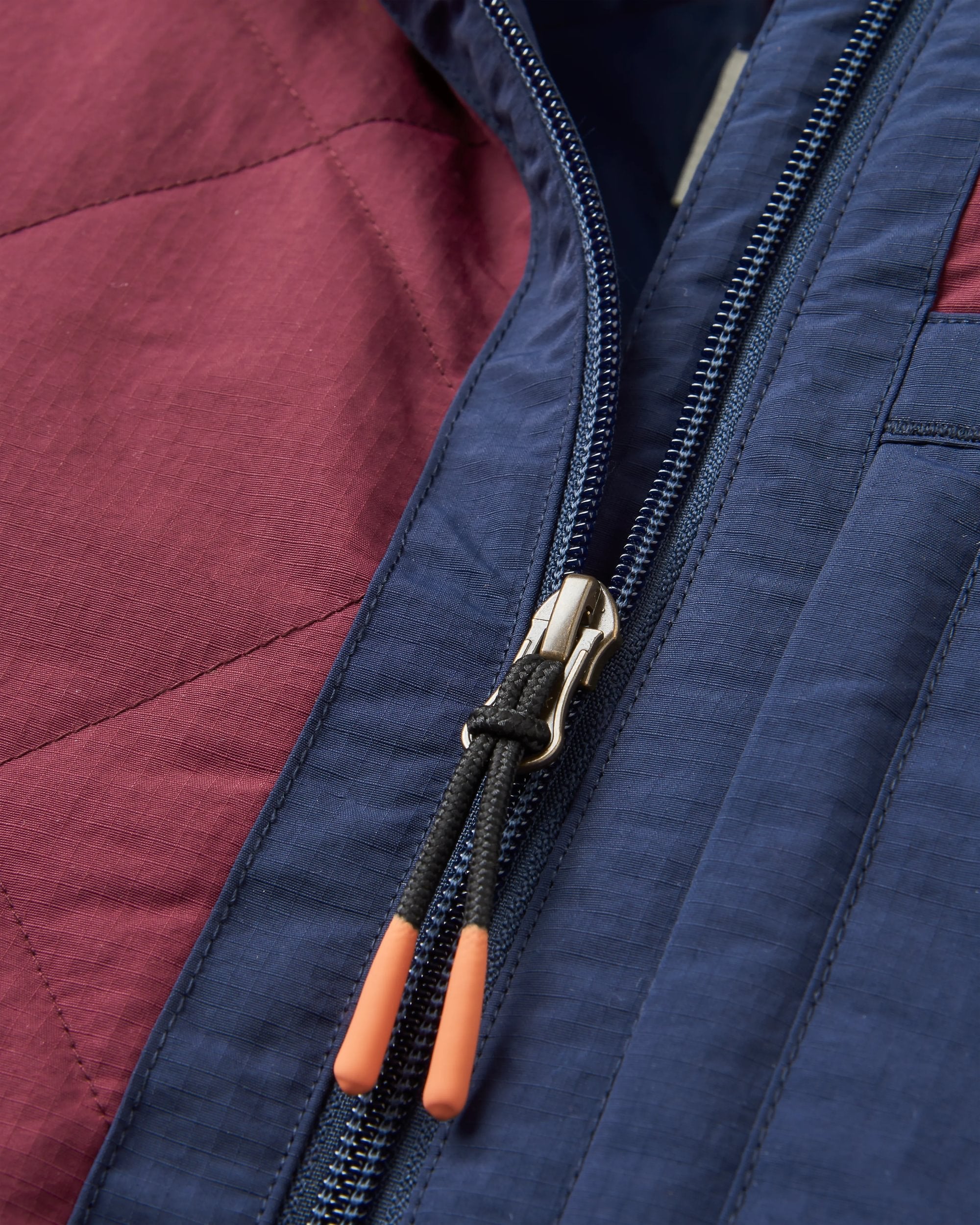 Lara Quilted Jacket - Toffee/Fig - Flatlay