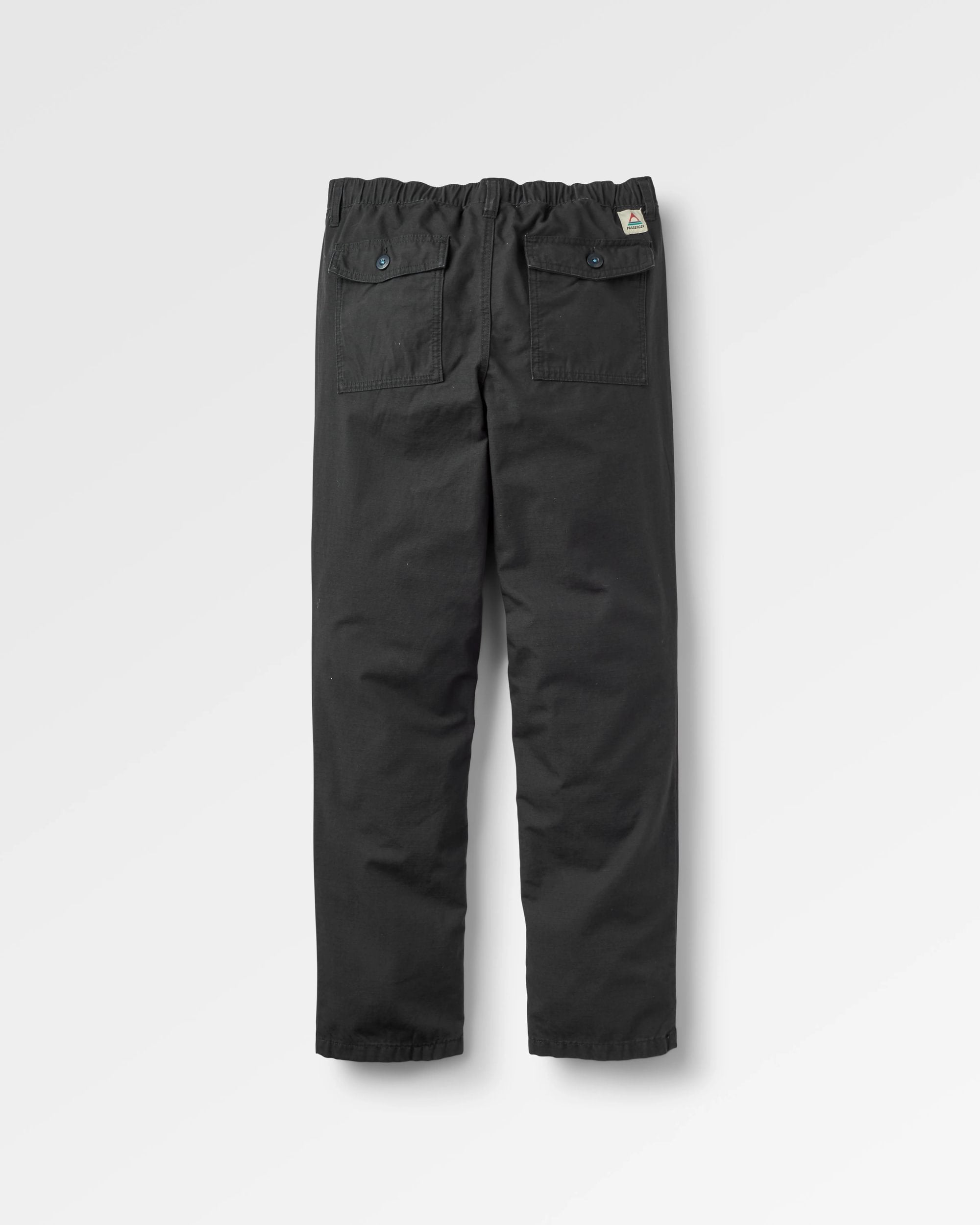 Rif-Raf Organic Cotton Ripstop Trouser - Black - Flatlay