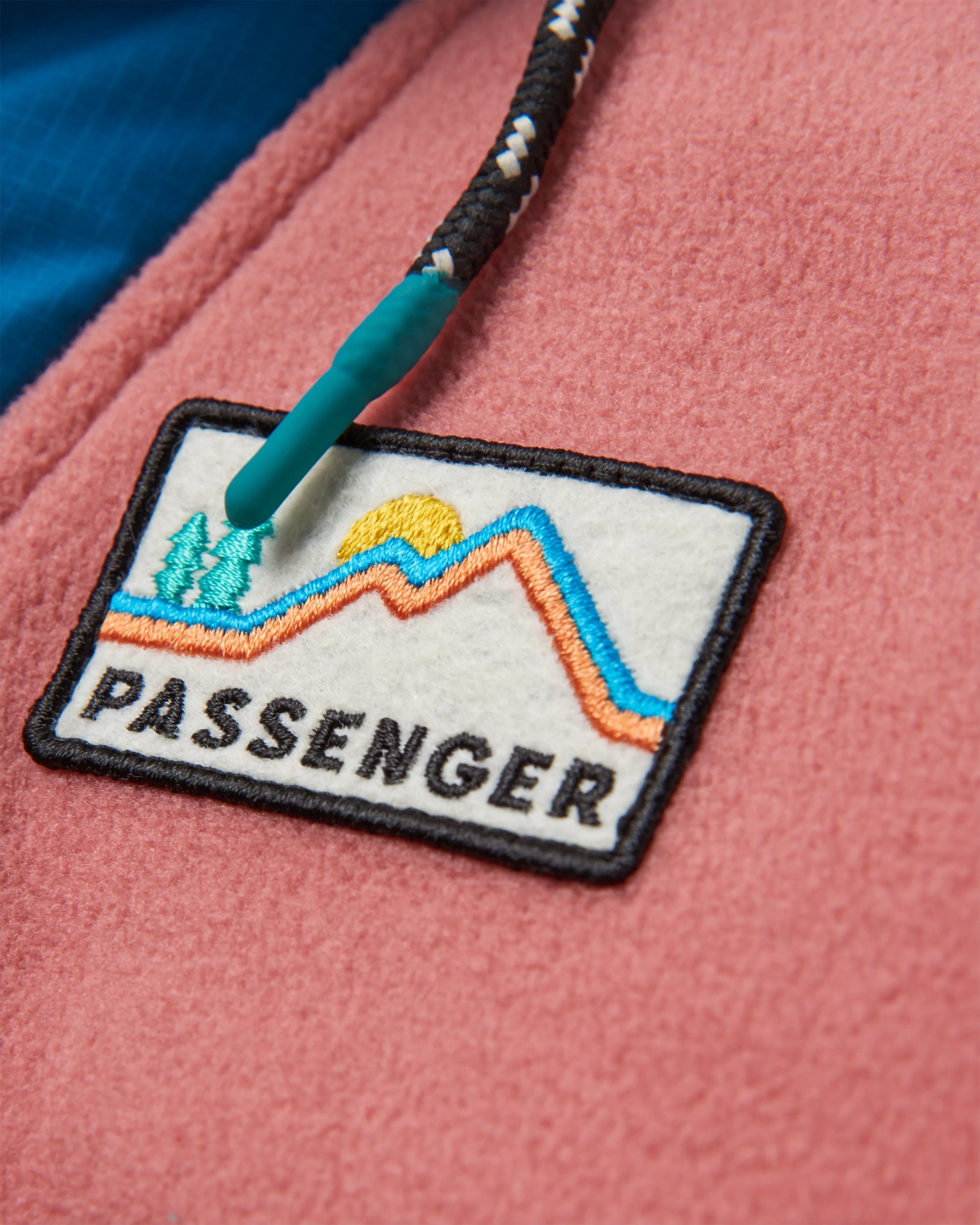 Alexander Recycled Polar Hooded Fleece - Dusty Rose - Flatlay