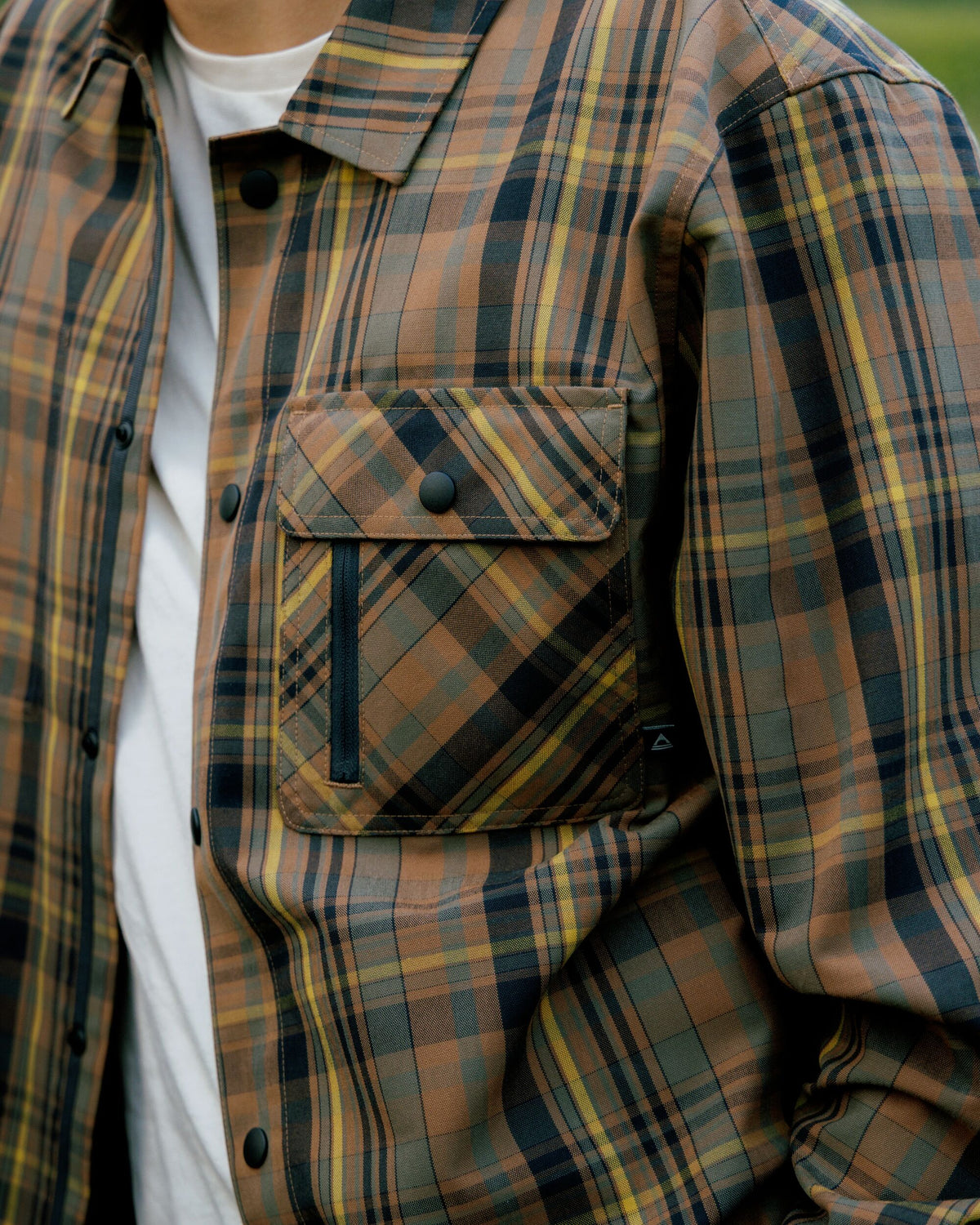 Fogline Overshirt - Toffee/Dusty Olive Check - Lifestyle