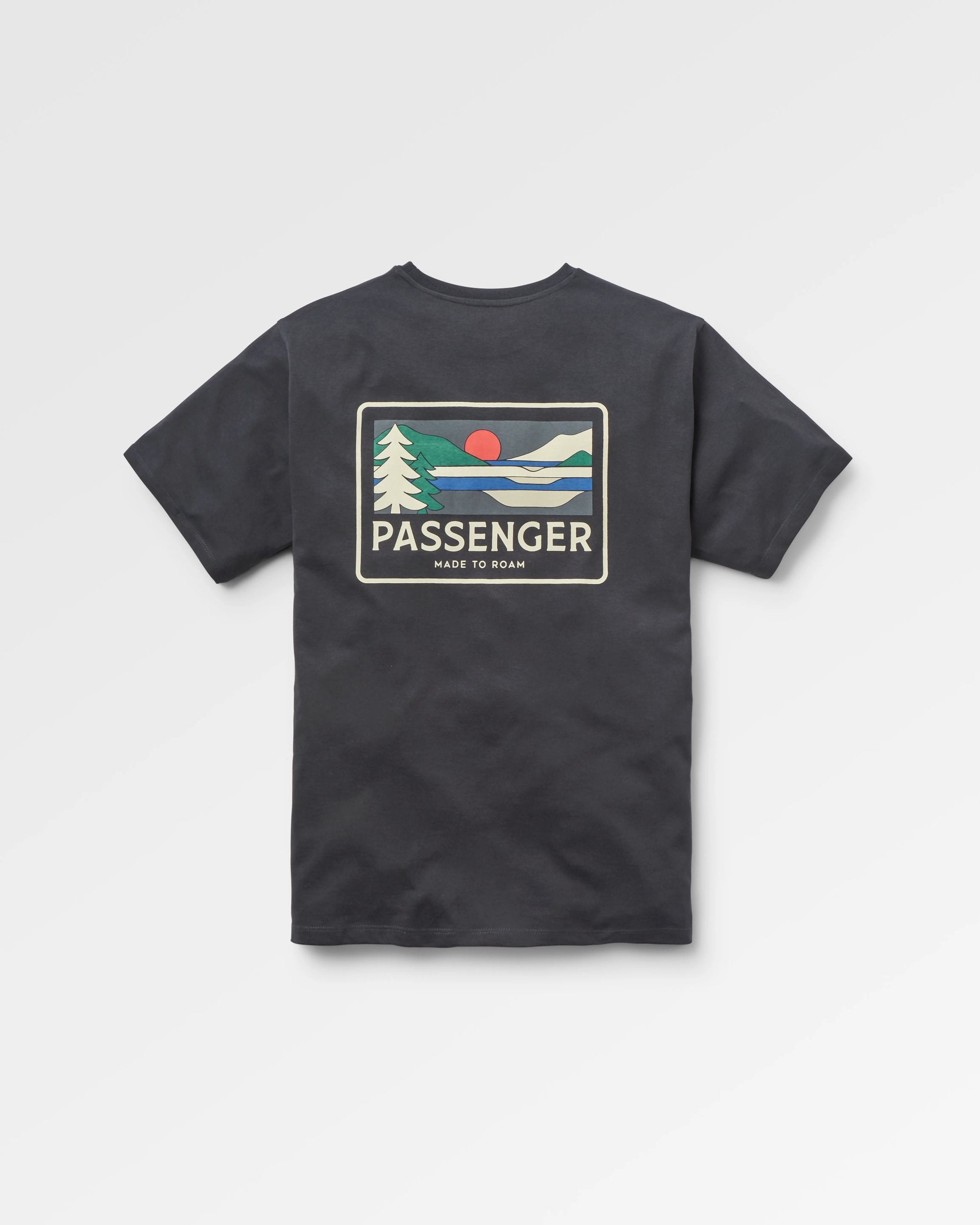 Roamer Men's Recycled Cotton T-Shirt - Black - Flatlay