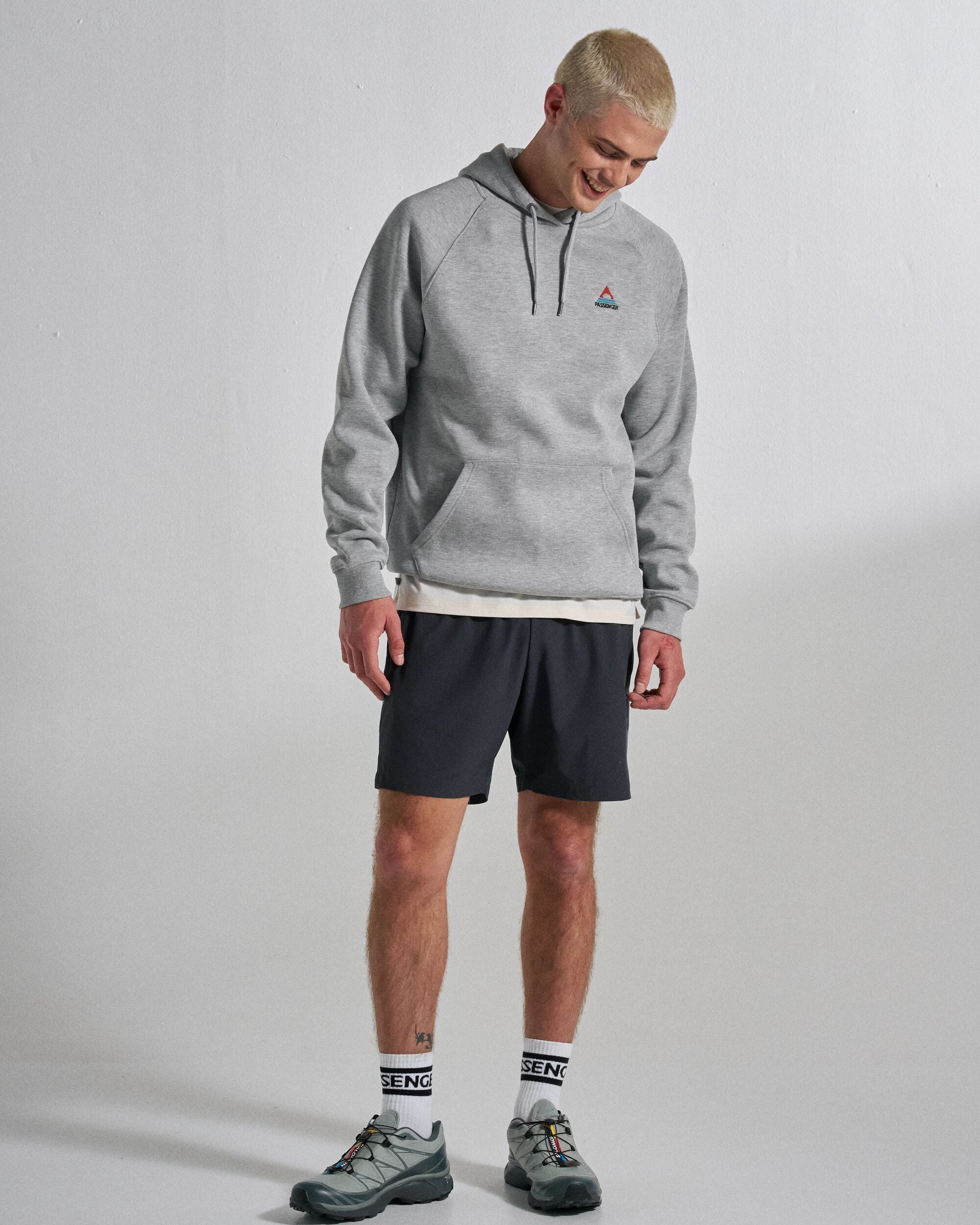 Vita Hoodie - Grey Marl - Studio Model