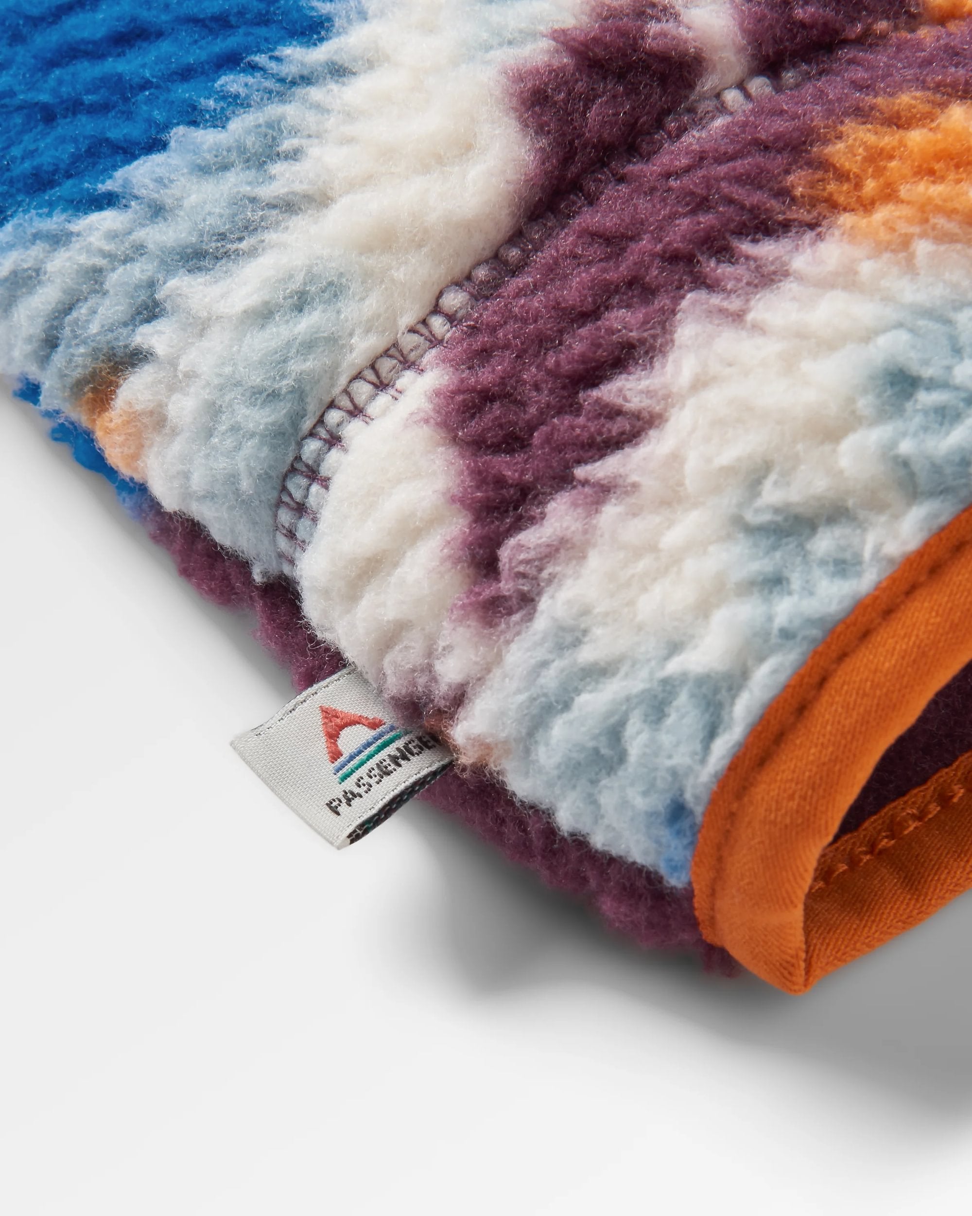 Home Recycled Sherpa Fleece - Mount Scenic Azure Blue - Flatlay