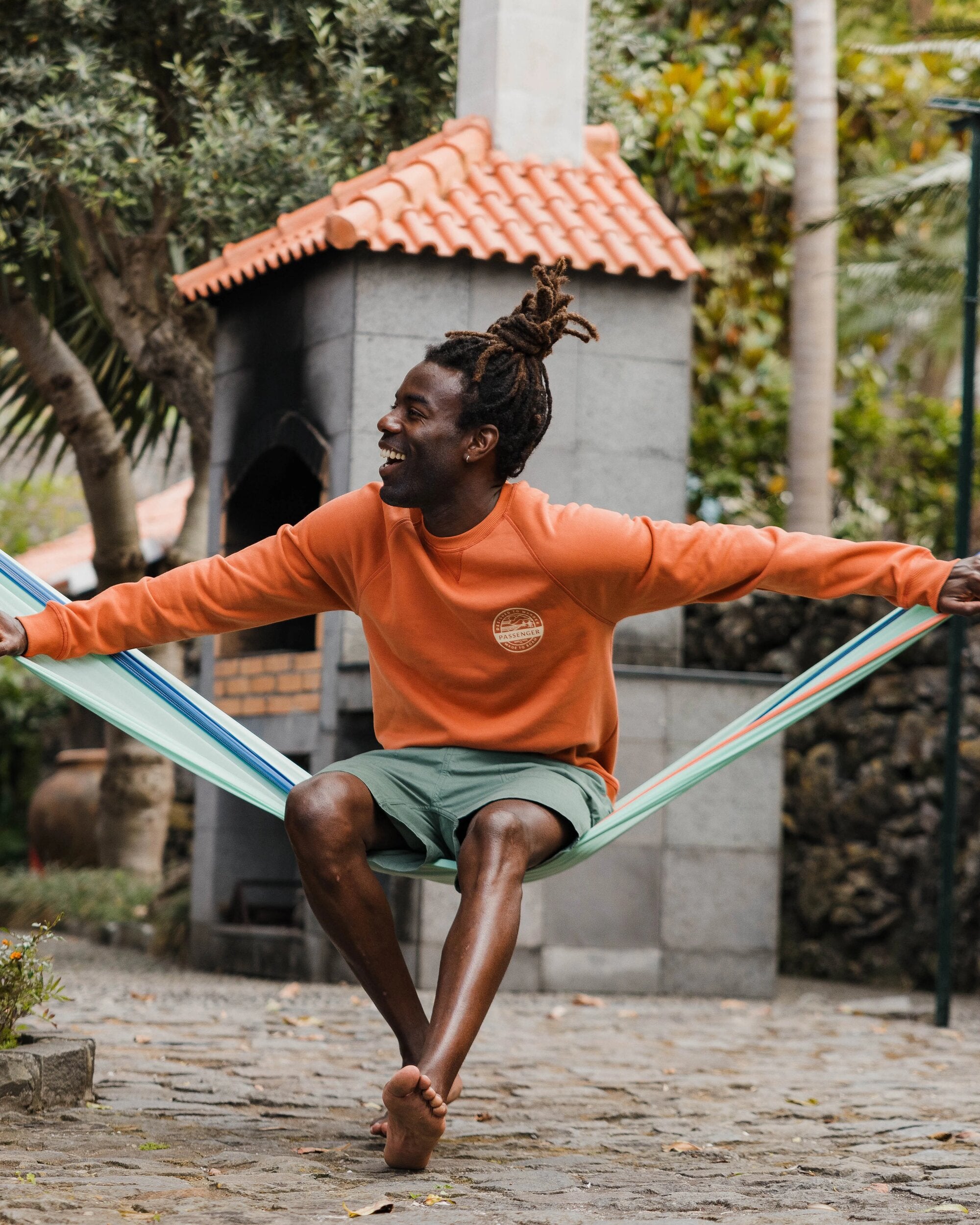 Odyssey Organic Cotton Sweatshirt - Burnt Orange - Lifestyle