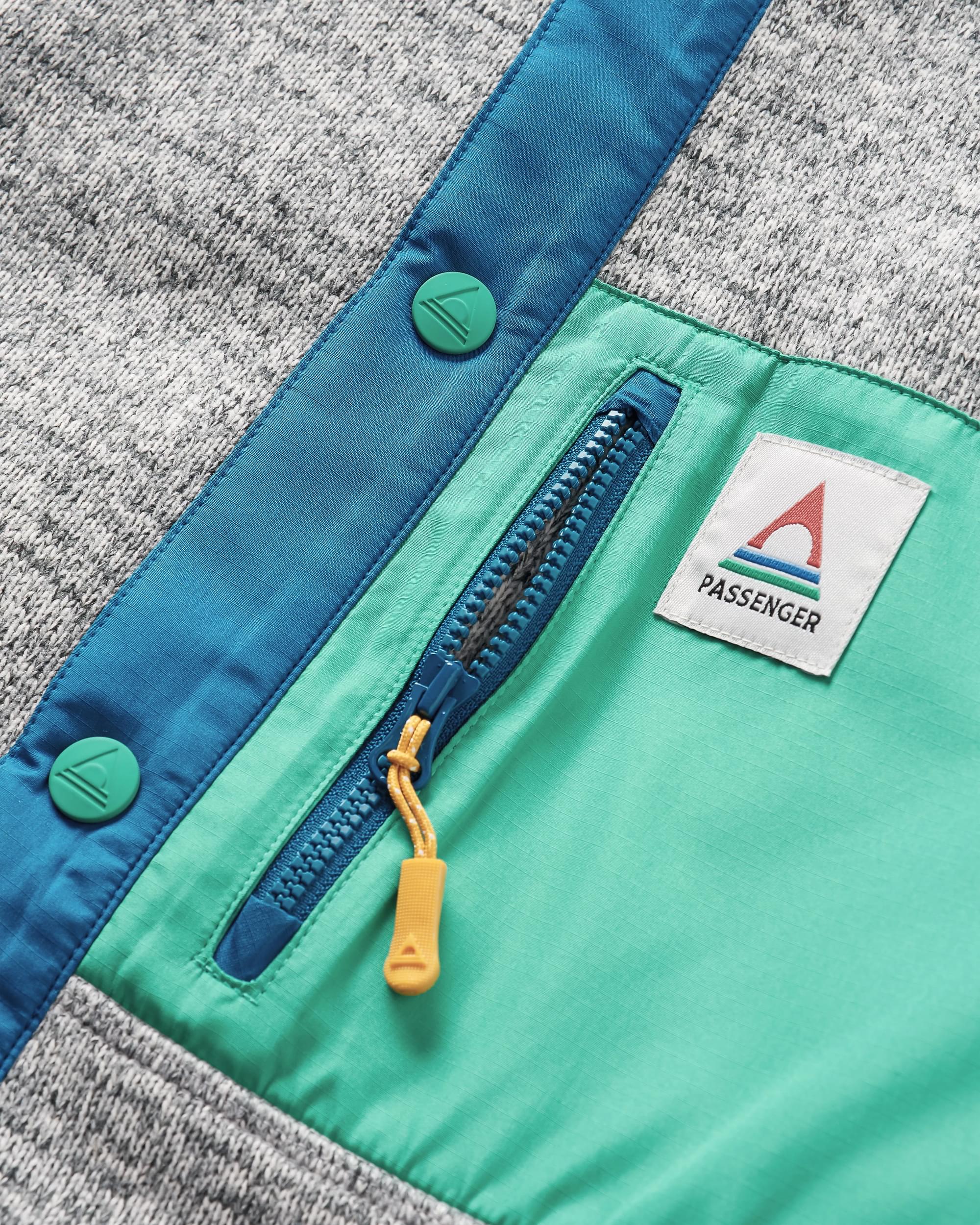 Women's Amber Recycled Polartec® Fleece - Grey Marl - Flatlay