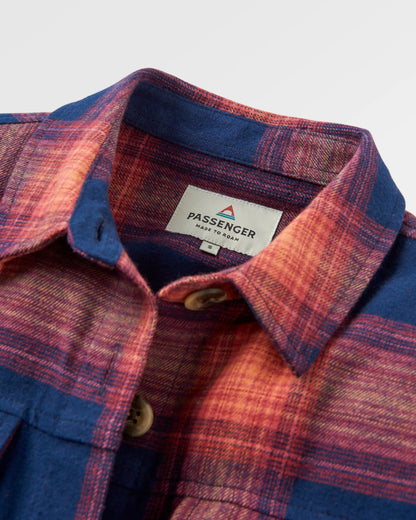 Stella Organic Cotton LS Shirt - Rich Navy/ Red Ochre Check