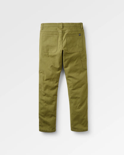 Vantage Lined Cotton Canvas Trouser - Khaki - Flatlay