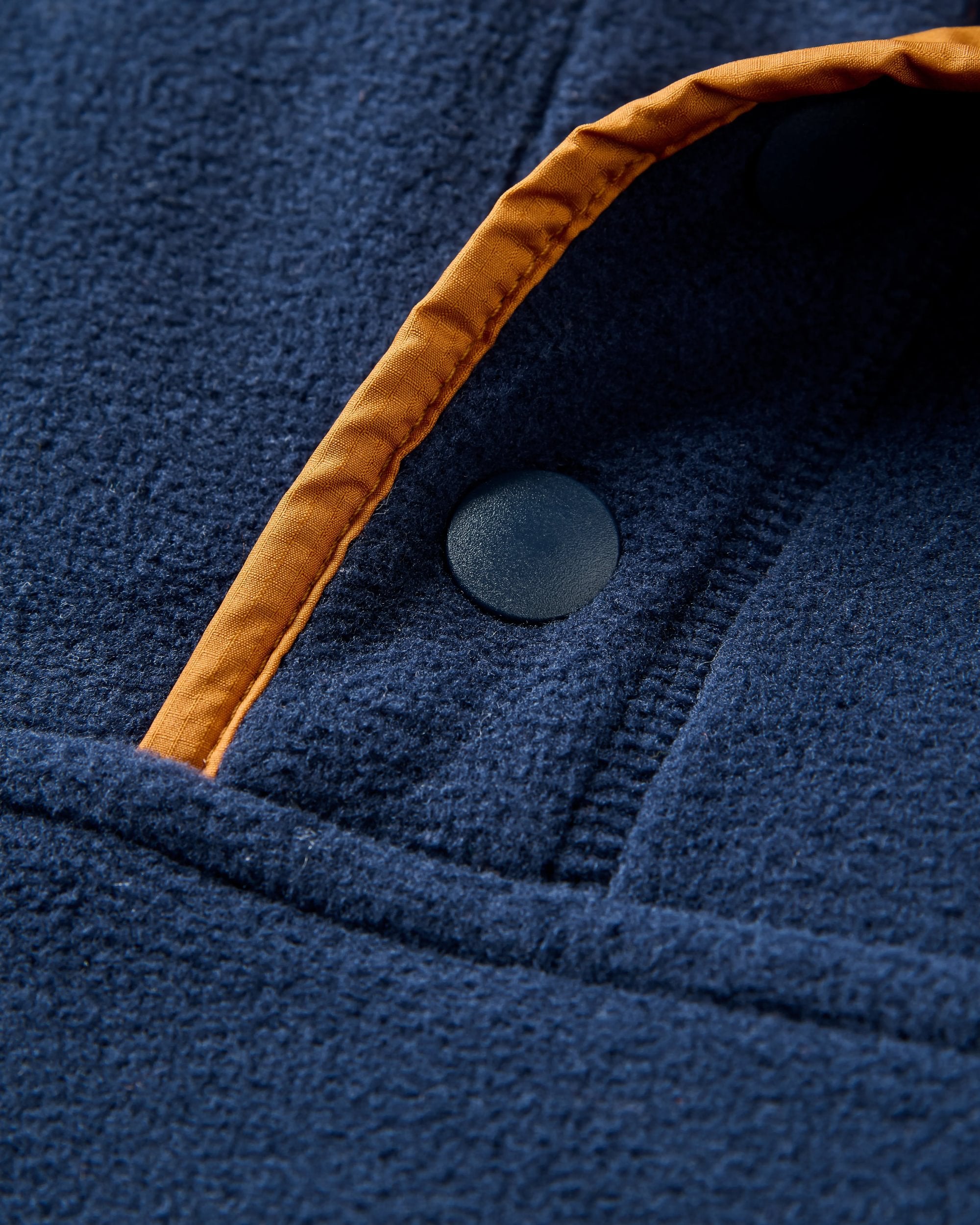 Dusk Recycled Polartec® Fleece - Rich Navy - Flatlay