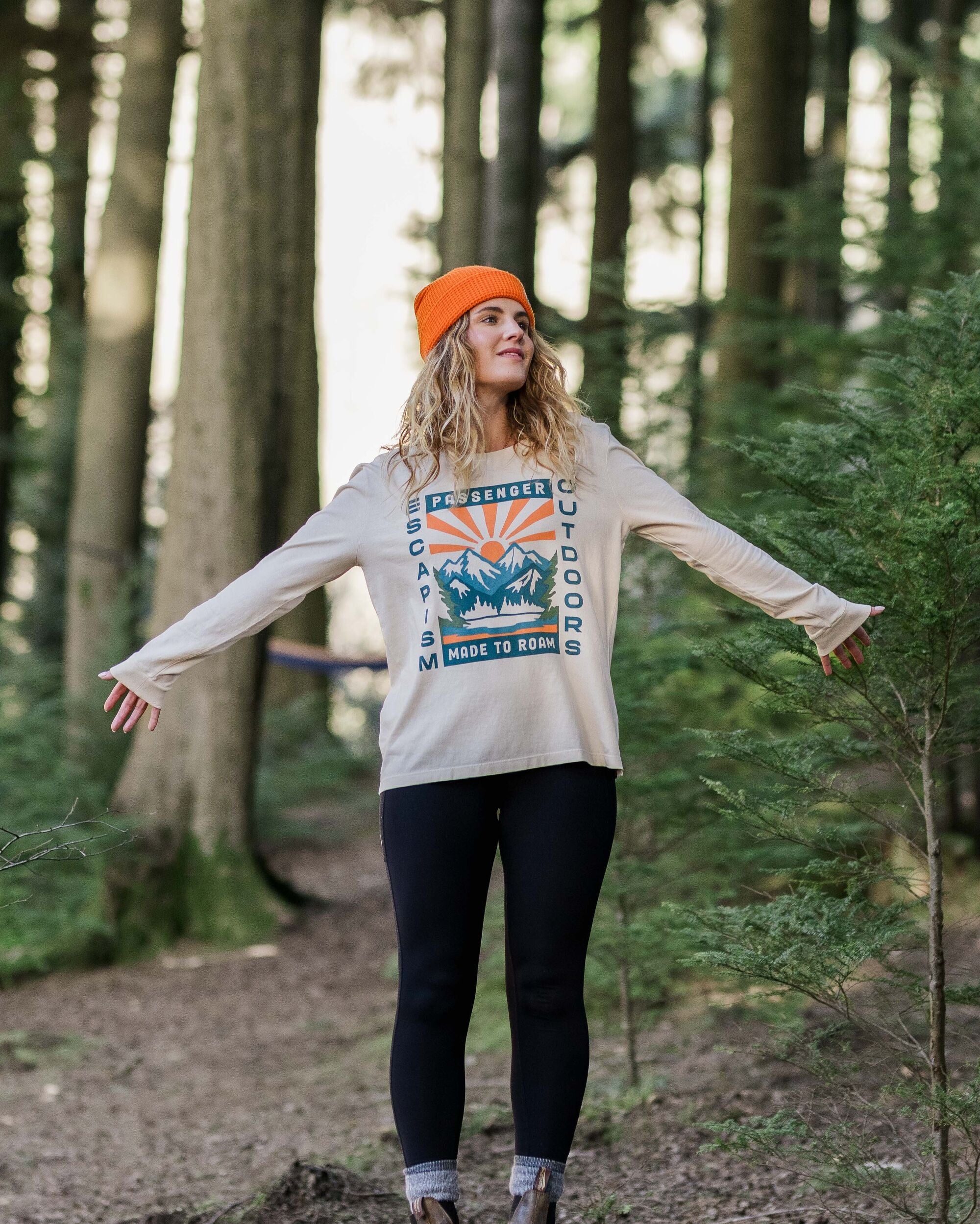 Solitude Recycled Cotton Oversized LS T-Shirt - Birch - Lifestyle