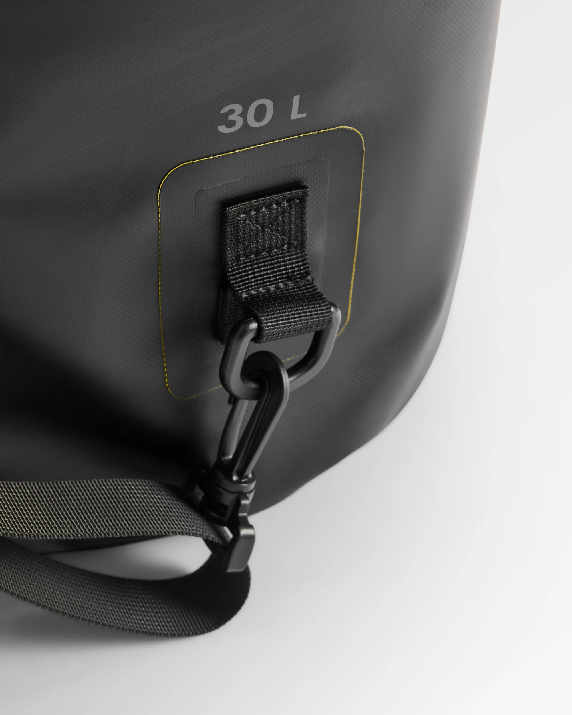 Tide 30L Recycled Dry Bag  - Black - Flatlay