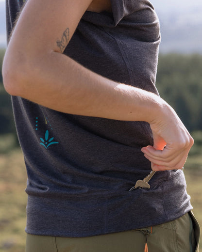 Women's Solscape Active T-Shirt - Faded Black Marl - Lifestyle