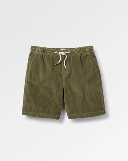 Drifter Cord Short - Dusty Olive - Flatlay
