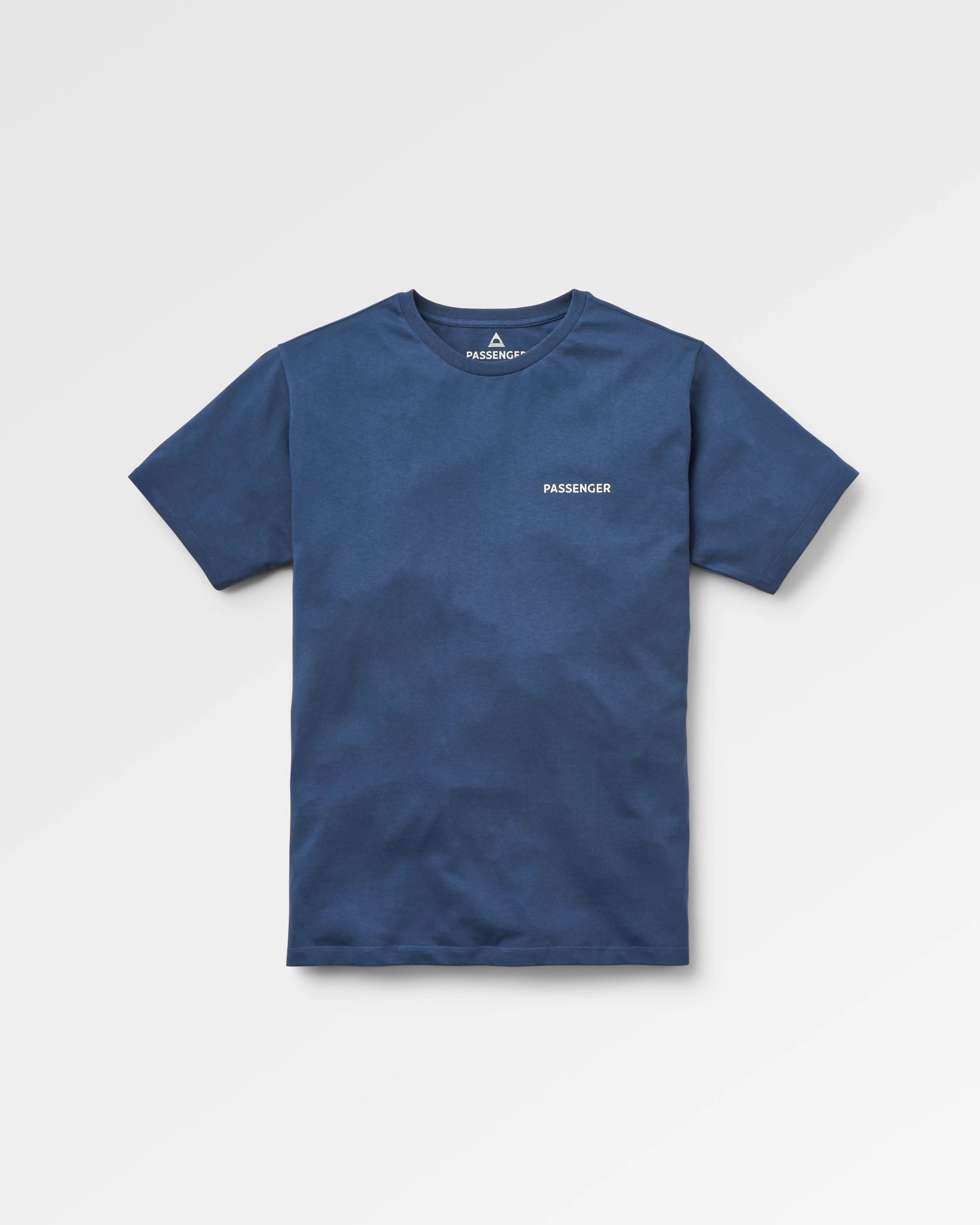 Roamer Men's Recycled Cotton T-Shirt - Rich Navy - Flatlay