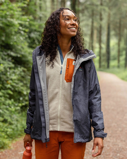 Trailscape Women's Recycled Waterproof Jacket - Charcoal - Lifestyle