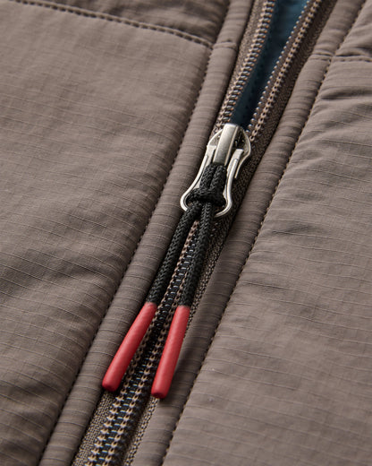 Oceanic Insulated Full Zip Jacket - Stormy Blue/Slate Grey - Flatlay