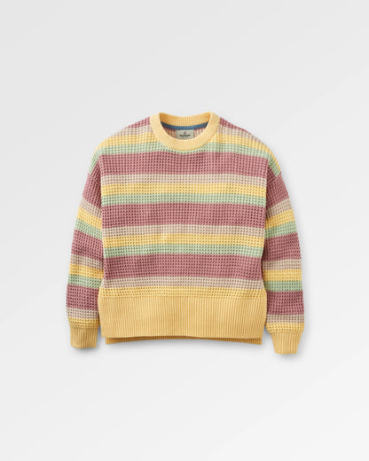Reflection Stripey Jumper - Pink Haze Multi Stripe - Flatlay