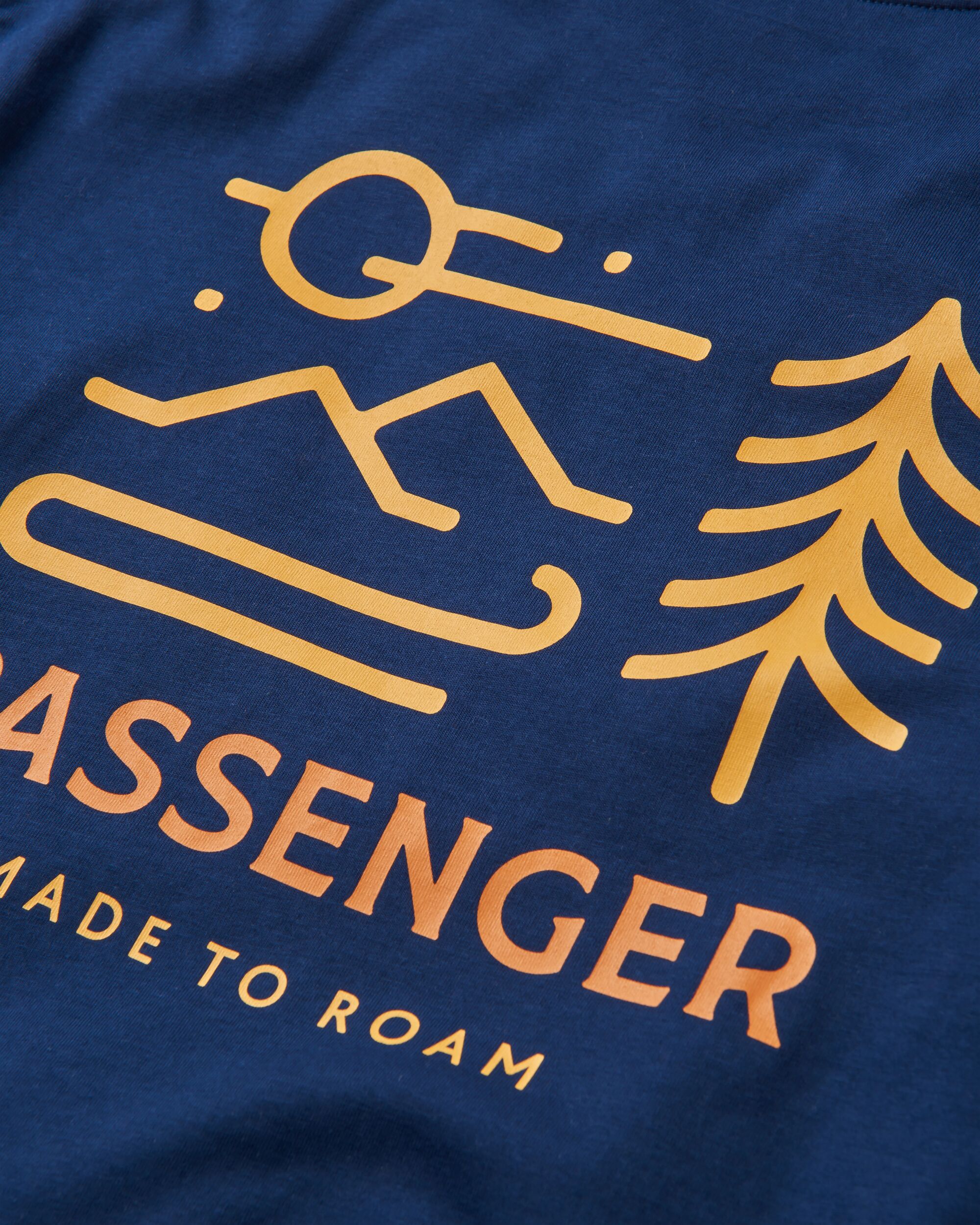 Phoenix Organic Cotton LS T-Shirt - Rich Navy - Flatlay