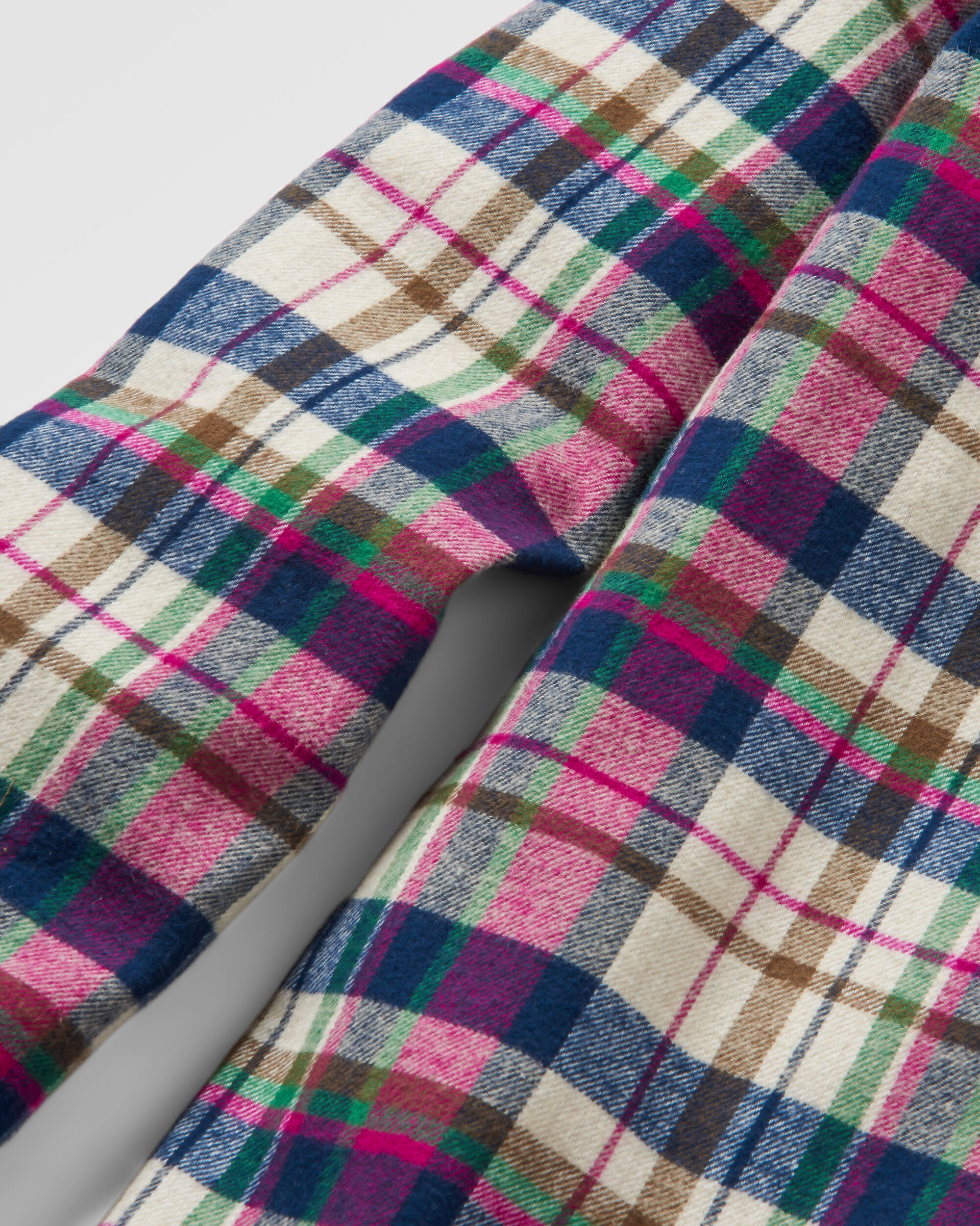 Rustic Organic Cotton Heavyweight Overshirt - Off White Check - Flatlay