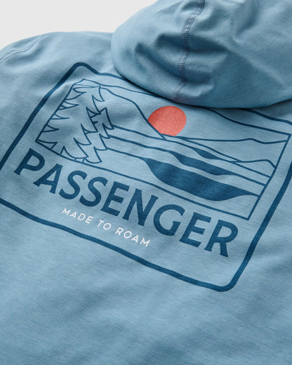 Roamscreen UPF50 Drirelease® Men's Hoodie - Faded Denim - Flatlay