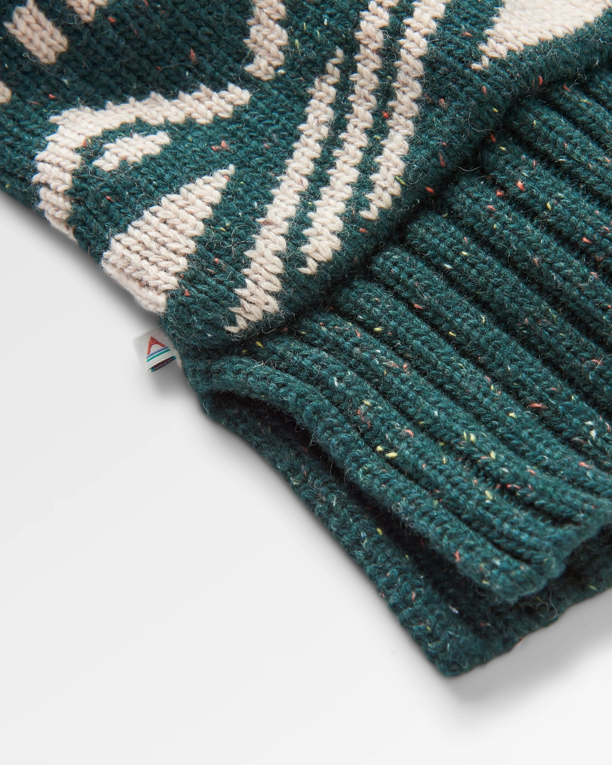 Snoozle Recycled Knitted Hooded Cardigan - Rain Forest - Flatlay