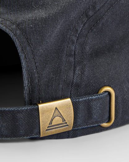 Fixie Organic 5 Panel Cap 2.0 - Faded Black - Flatlay