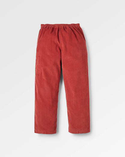 Someday Organic Corduroy Trouser - Red Ochre - Flatlay