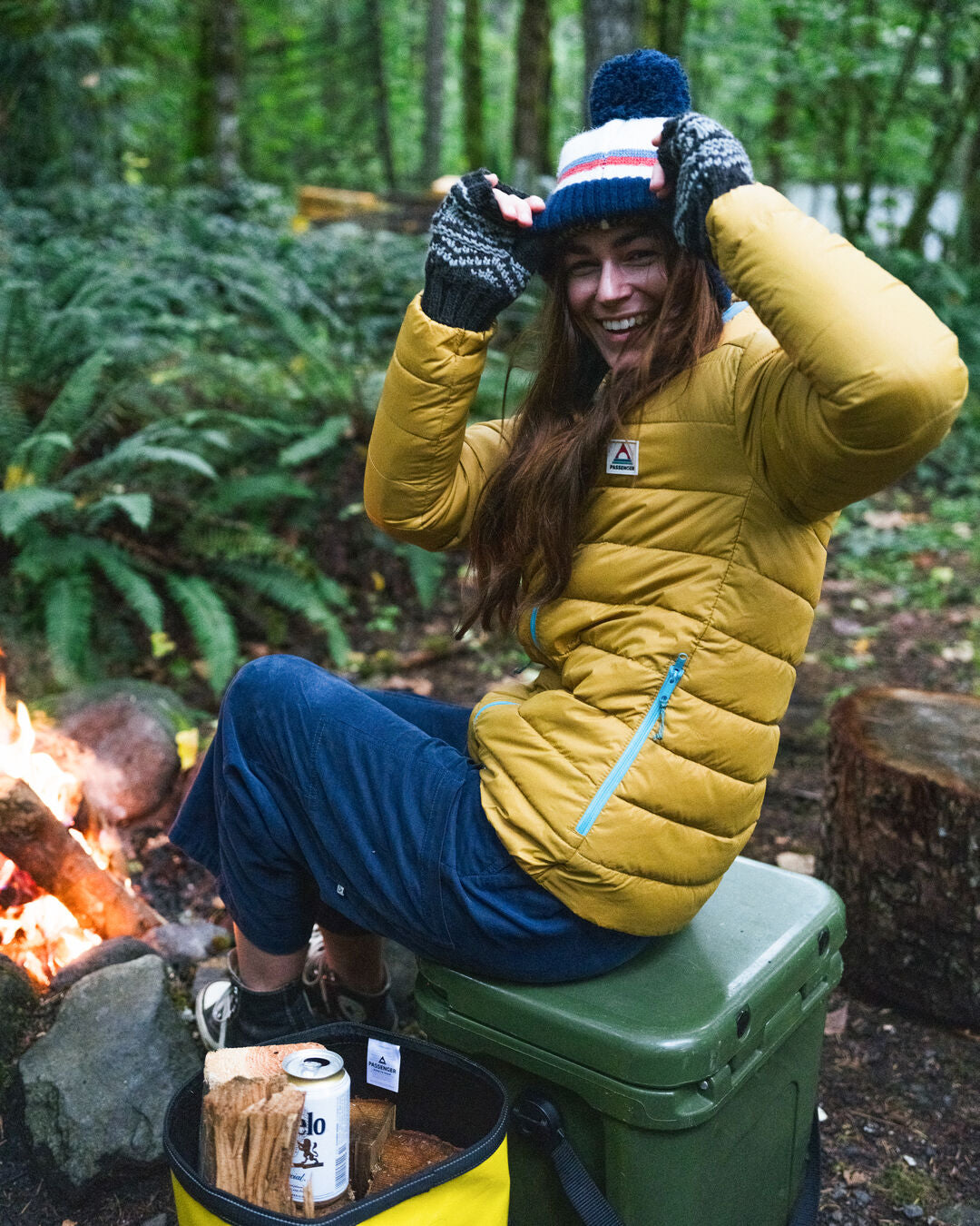 Someday Organic Corduroy Trouser - Dark Denim - Lifestyle