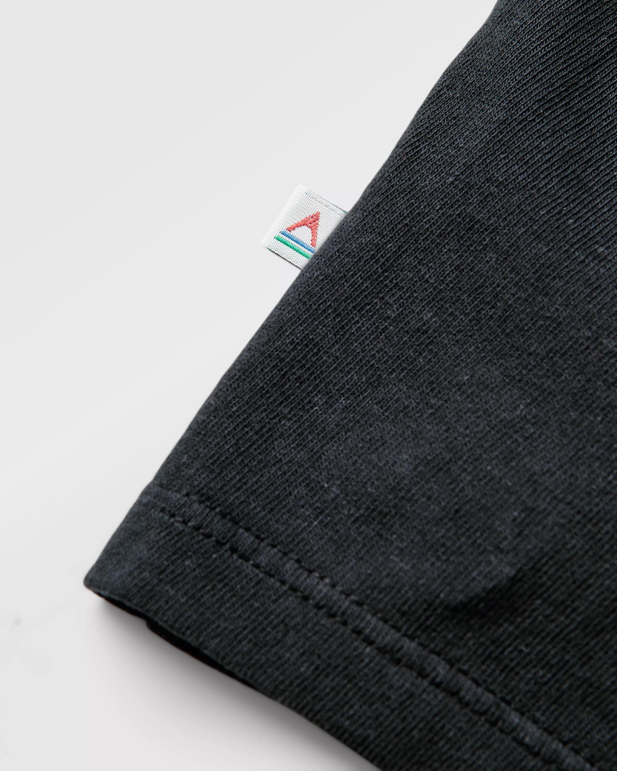 Classic Logo Organic Cotton T-Shirt - Black - Flatlay