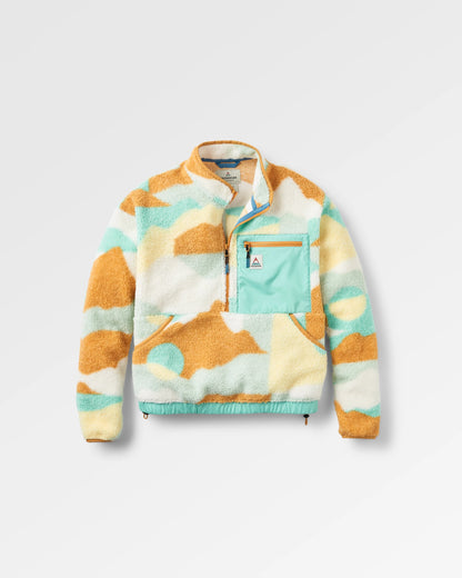 Ravi Recycled Sherpa Fleece - Vista Patchwork Yellow - Flatlay