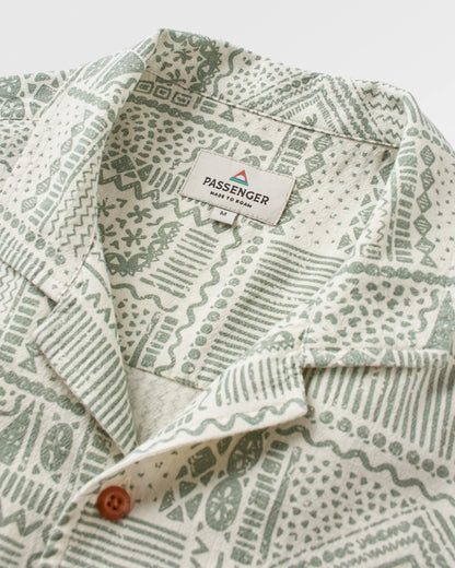 Cove Textured Organic Cotton Shirt - Vintage Patchwork Pistachio