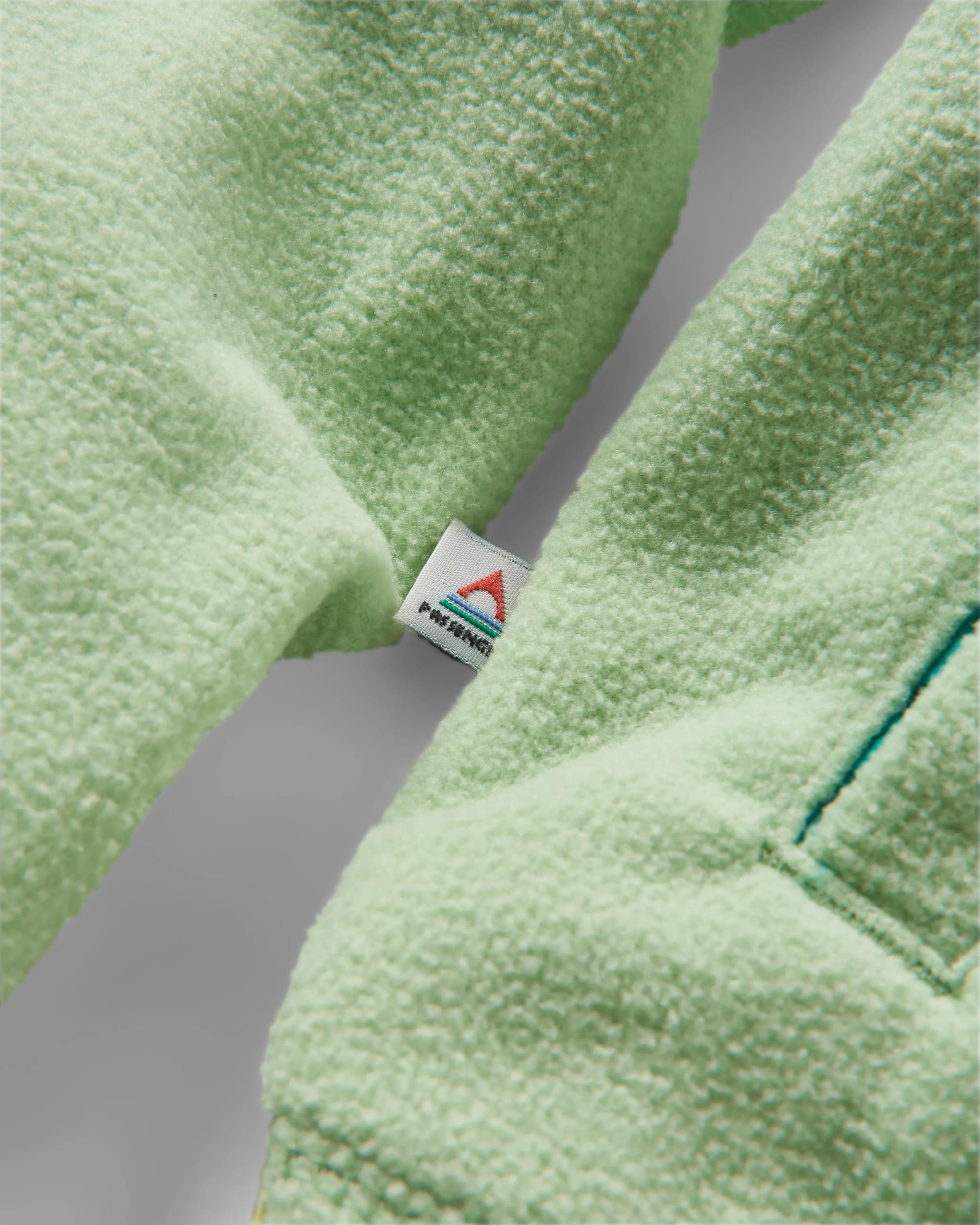 Sorrel Recycled Polar Fleece - Green Fig - Flatlay