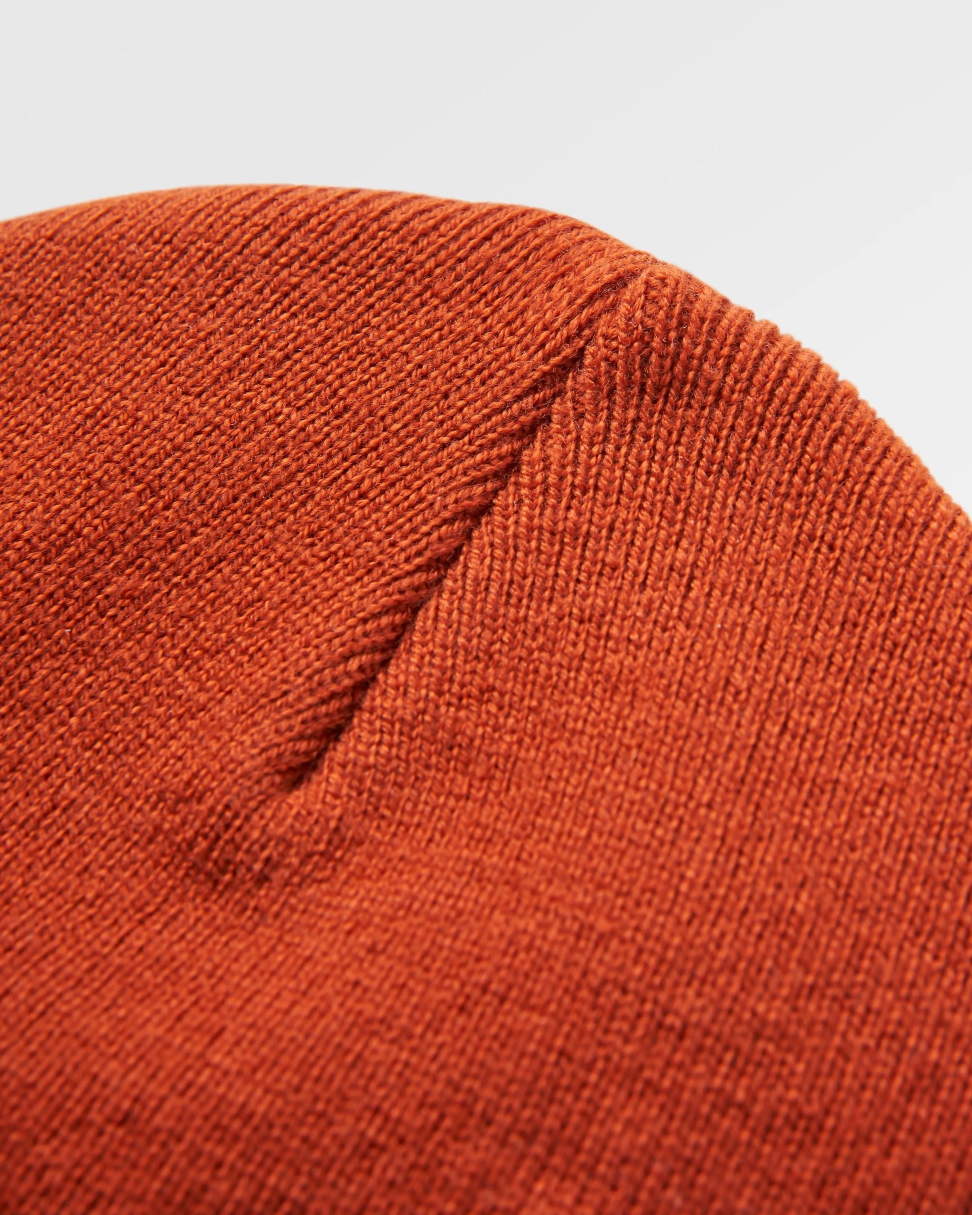 Core Recycled Acrylic High-Top Beanie - Rust