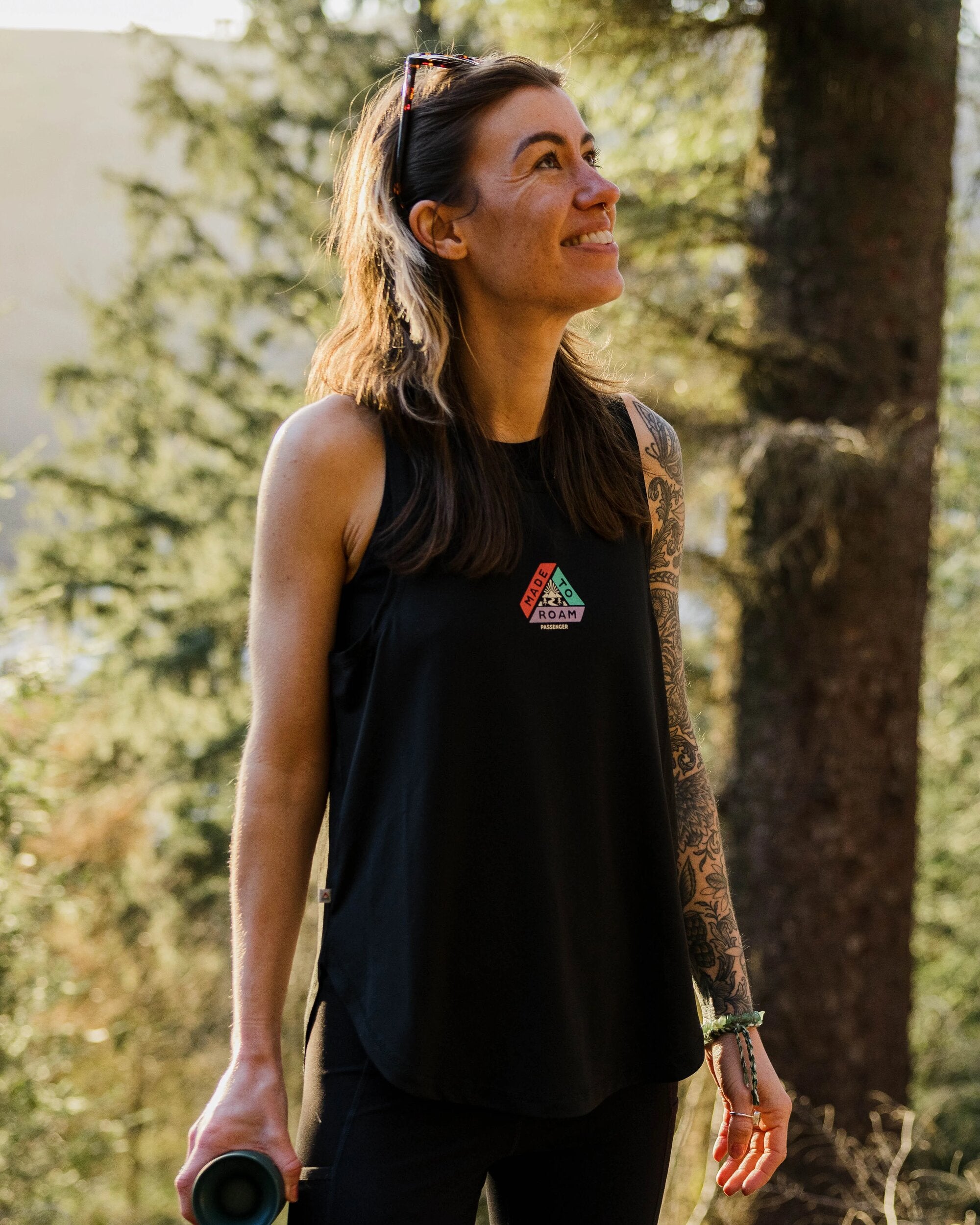 Breezy Recycled Active Vest - Black - Lifestyle