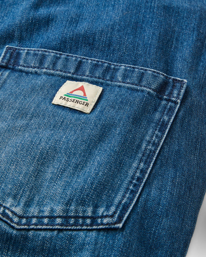 Shuffle Denim Dungarees - Denim Blue - Flatlay