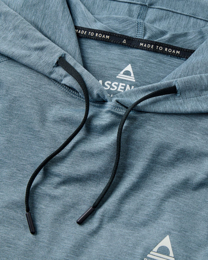Light Ray Lightweight UPF Hoodie - Storm Grey Marl - Flatlay