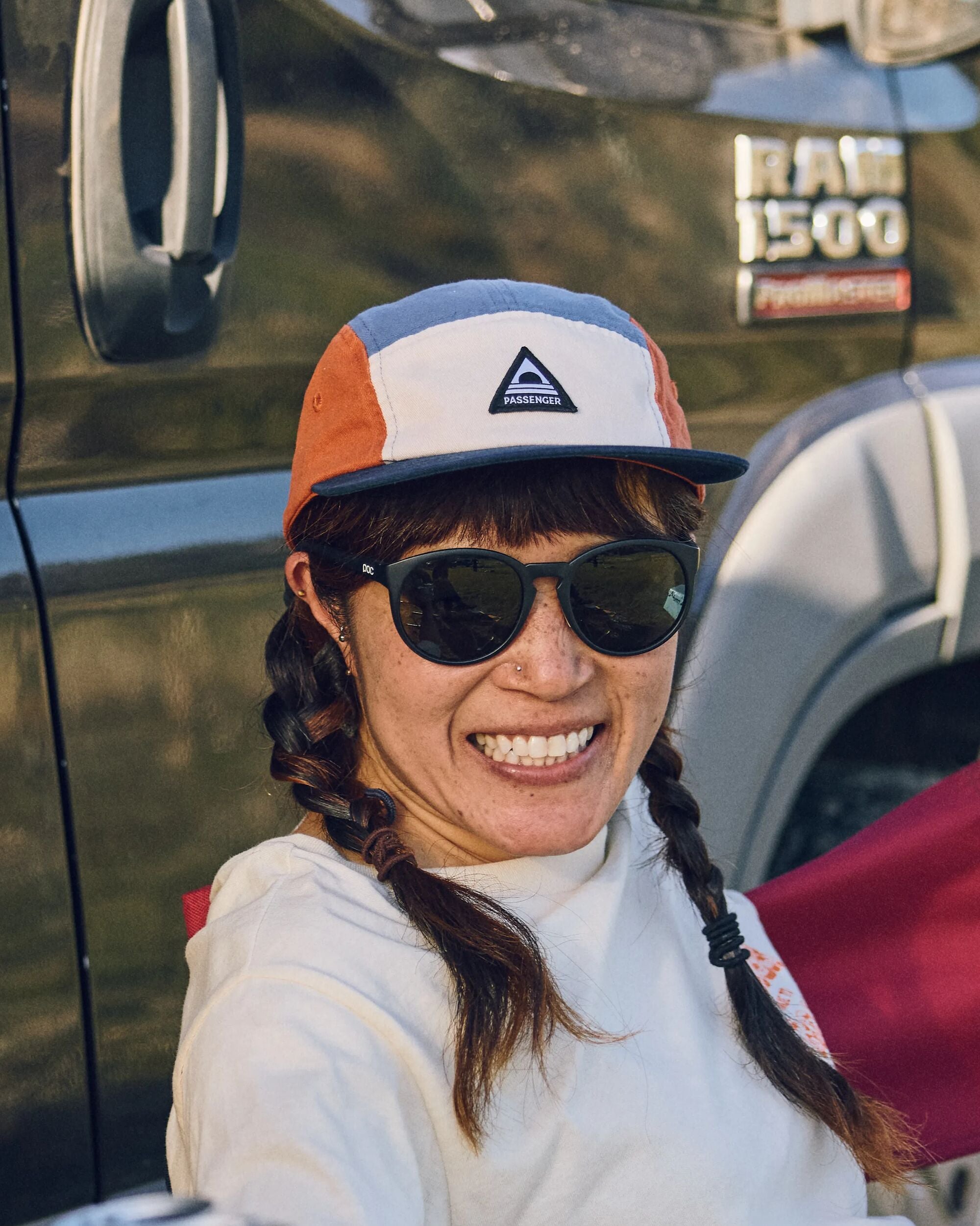 Fixie Recycled 5 Panel Cap - Sunrise Orange/ Moonlight Blue Multi - Lifestyle - Female