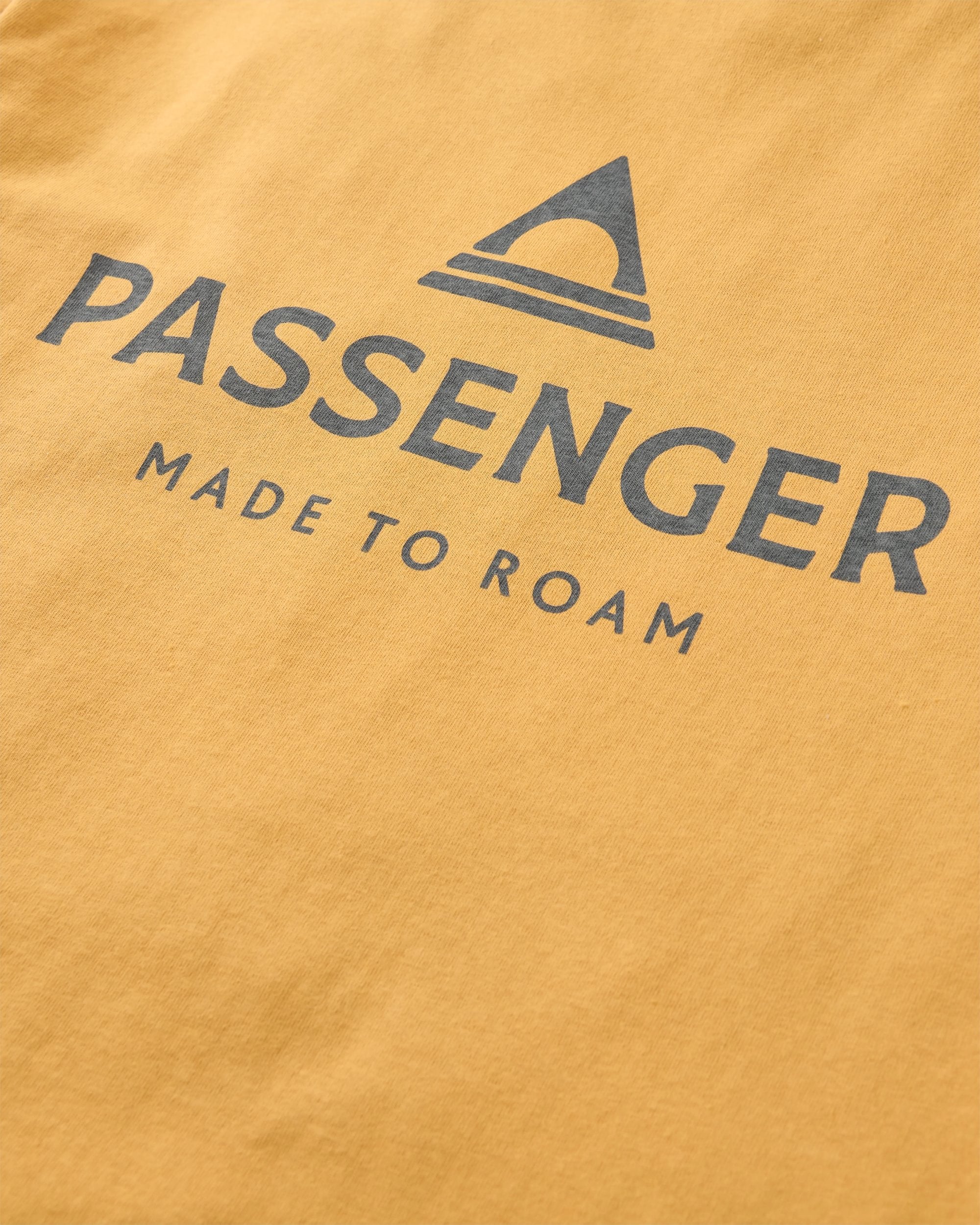Passenger Recycled Cotton T-Shirt - Spruce Yellow - Flatlay