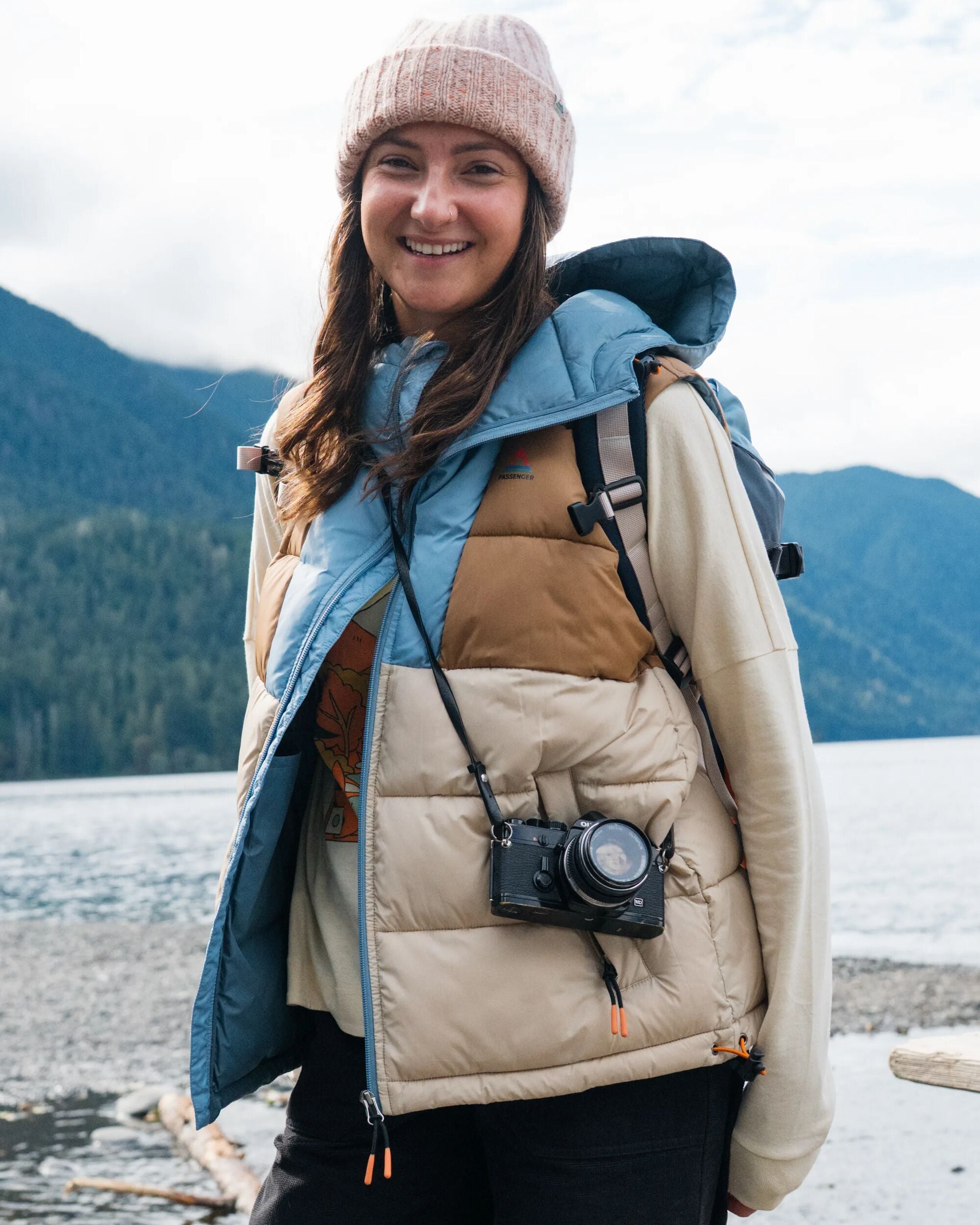 Kai Recycled Insulated Gilet - Toffee/Stone - Lifestyle