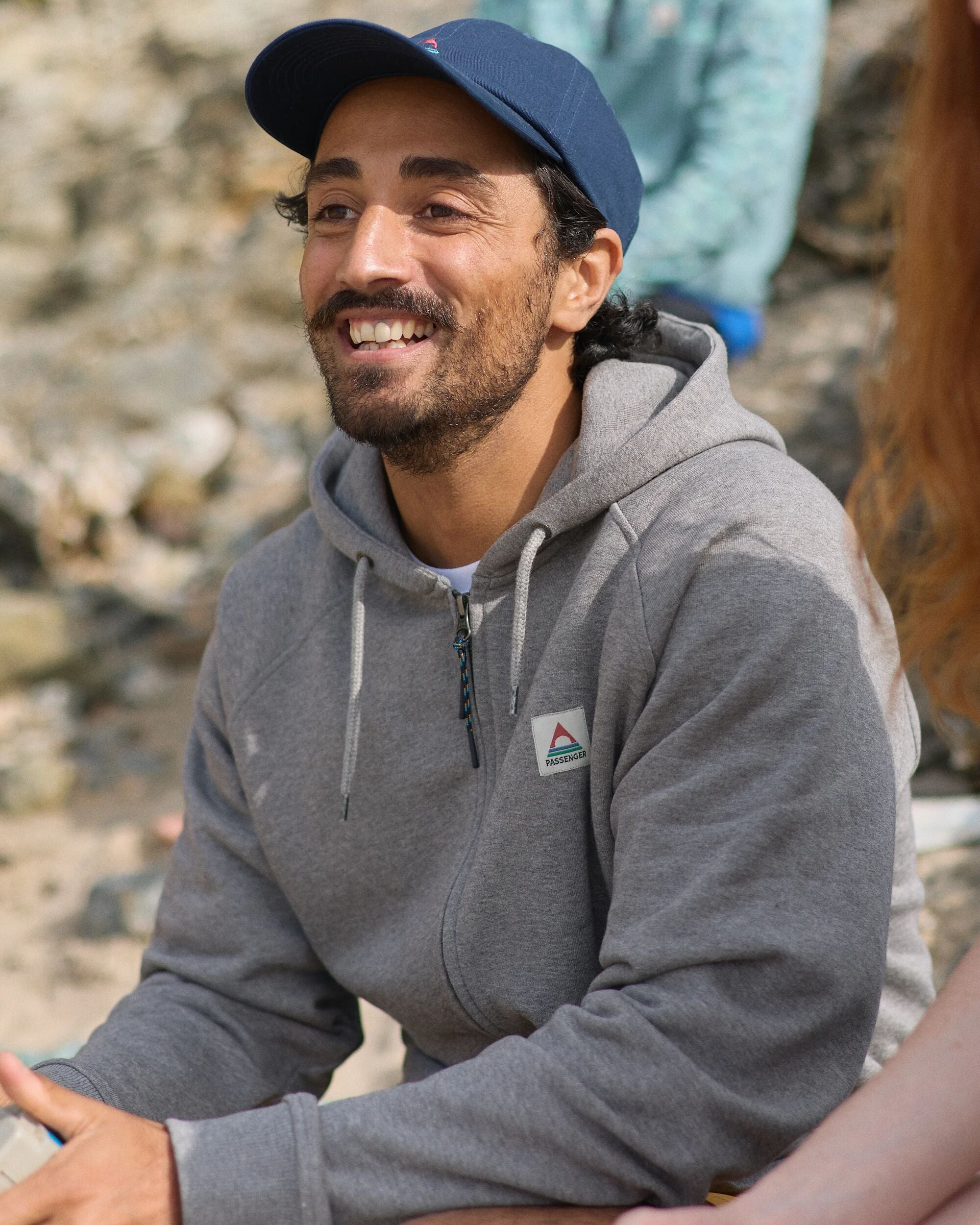 Heritage Full Zip Recycled Cotton Hoodie - Dark Grey Marl - Lifestyle