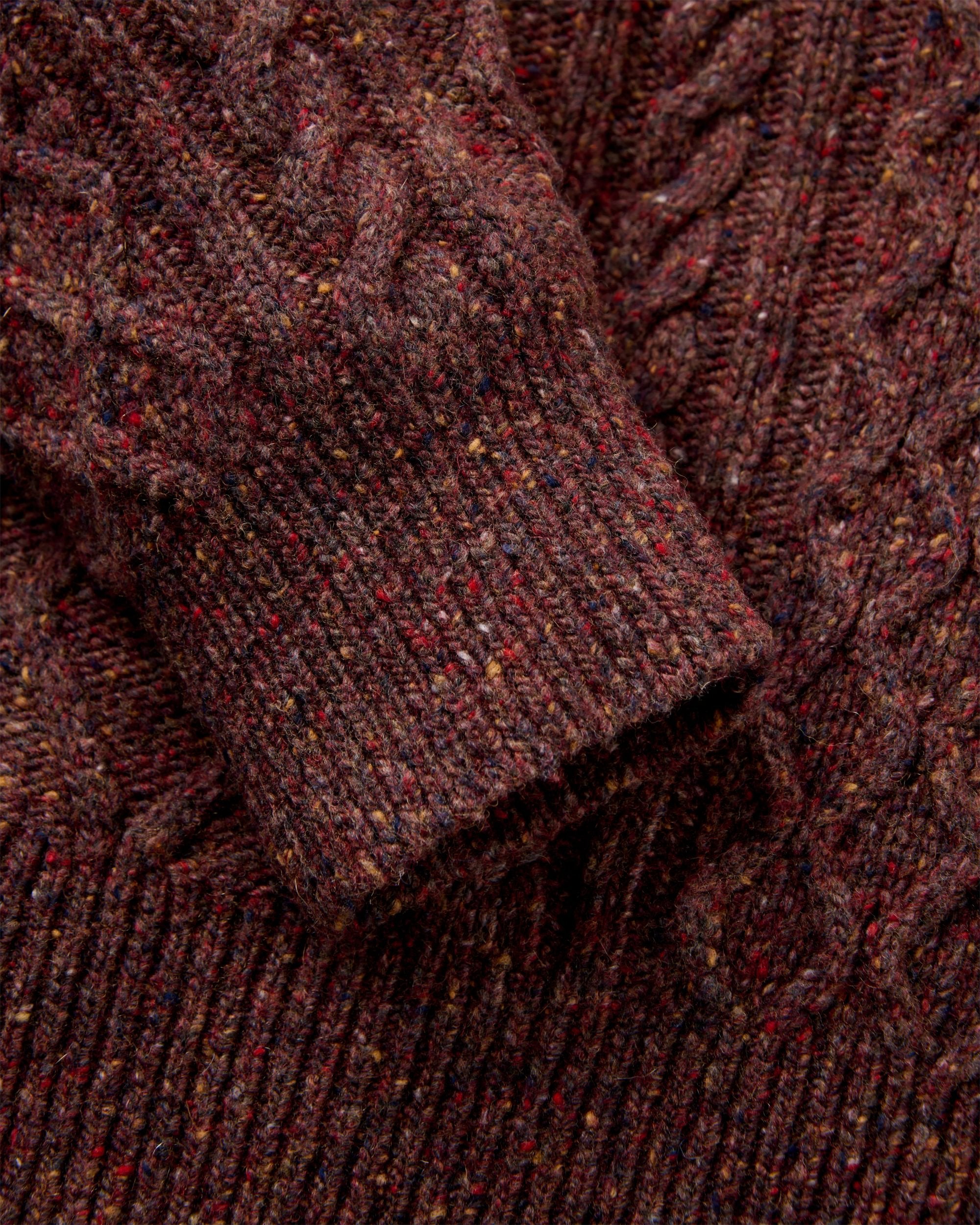 Sandbar Merino Blend Knitted Jumper - Brambleberry - Flatlay