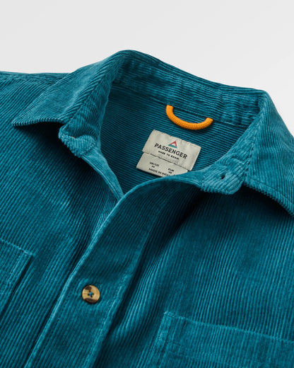 Backcountry Cord Shirt - Tidal Blue - Flatlay