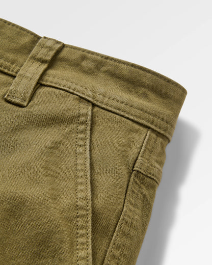 Vantage Organic Cotton Canvas Short - Khaki - Flatlay