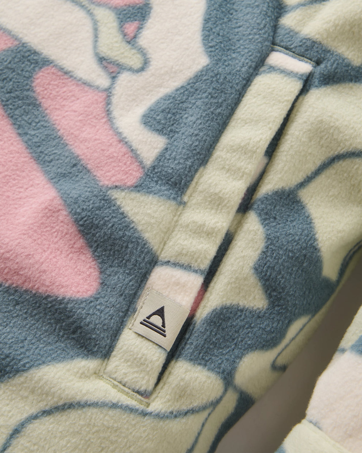East Polar Fleece Shirt - Slower Rhythms Stormy Blue - Flatlay