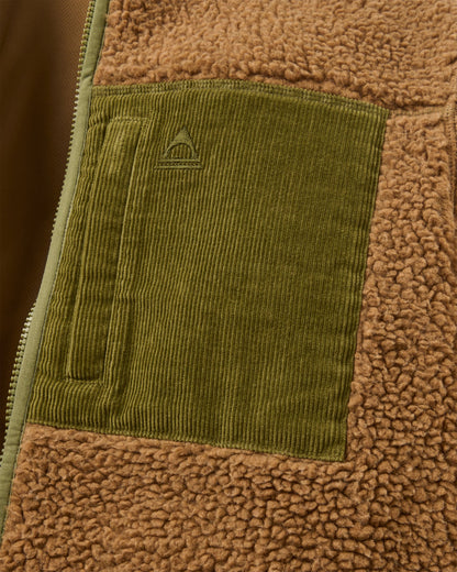 Trekker Deep-Pile Sherpa Fleece - Caramel - Flatlay